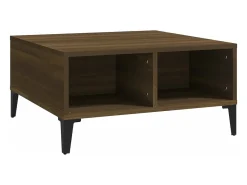 Discount vidaxl Mesa de centro 60x60x30 cm aglomerado cor carvalho castanho Natural claro