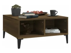 Discount vidaxl Mesa de centro 60x60x30 cm aglomerado cor carvalho castanho Natural claro
