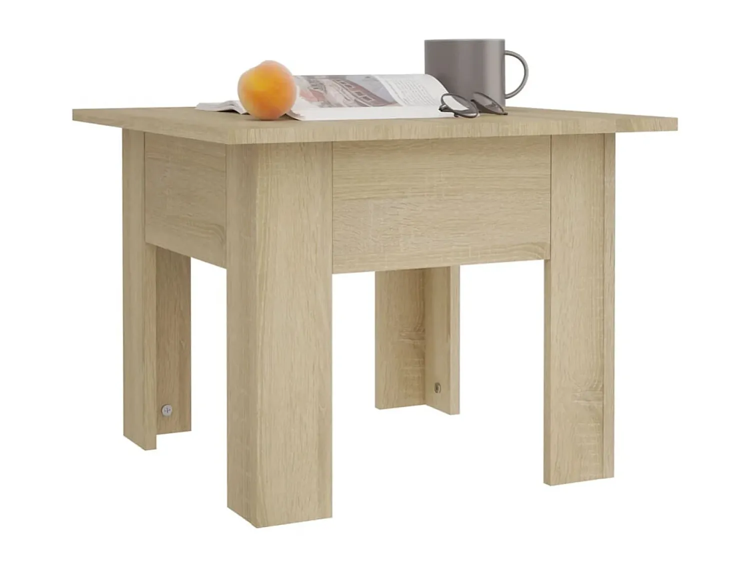Mesa de centro 55x55x42 cm aglomerado cor carvalho sonoma PT680789^ Mesa De Apoio