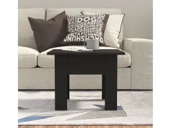 Mesa De Apoio| Mesa de centro 55x55x42 cm aglomerado PT747877 Preto