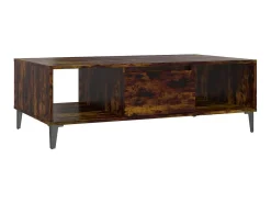 Mesa de centro 103,5x60x35 cm aglomerado carvalho fumado PT668511^ Mesa De Centro