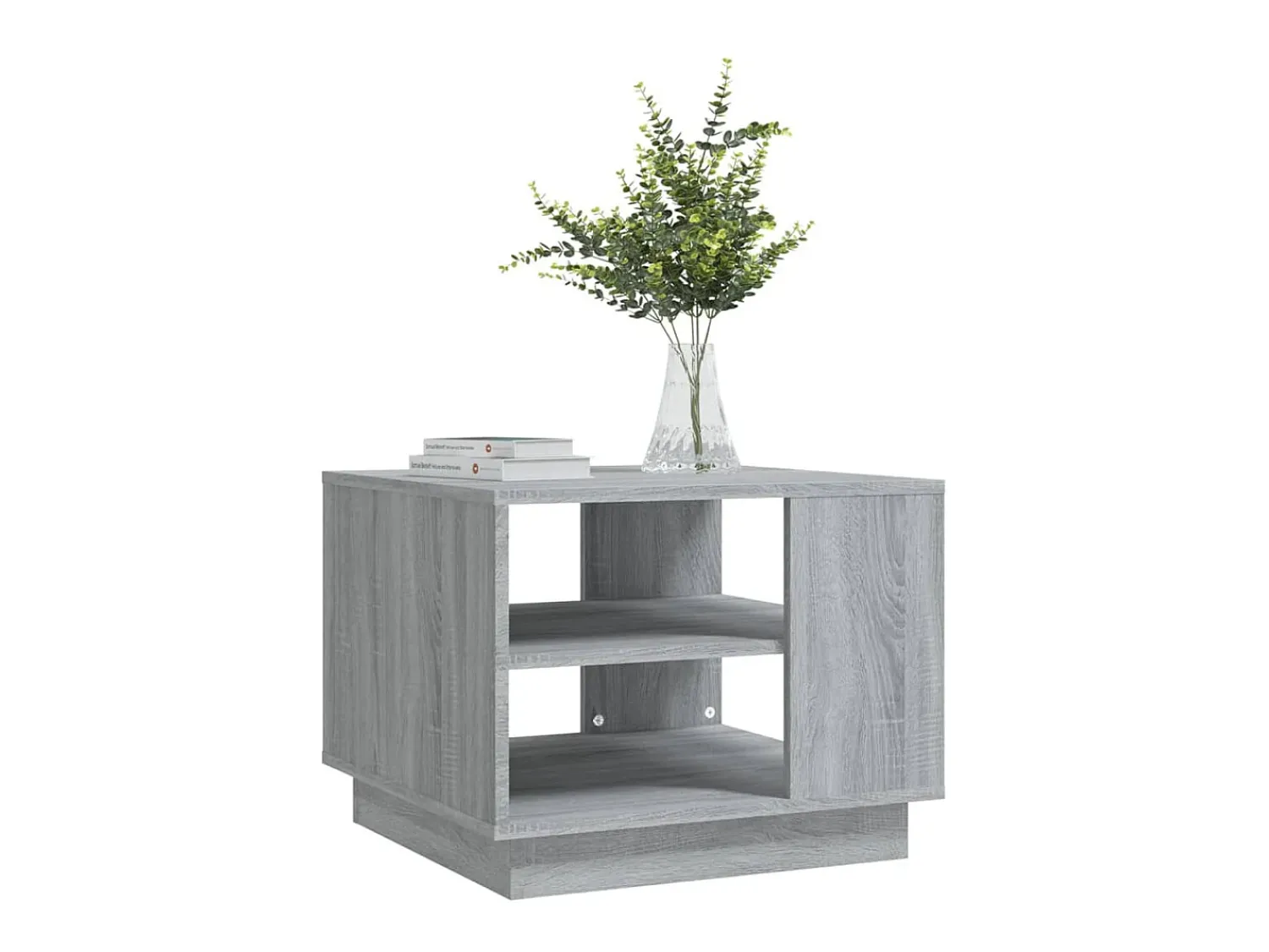 Mesa De Centro* Mesa de centro 55x55x43 cm aglomerado cor sonoma PT490404 Cinzento