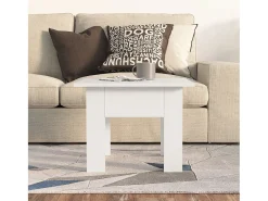 Mesa De Apoio| Mesa de centro 55x55x42 cm aglomerado PT395264 Branco