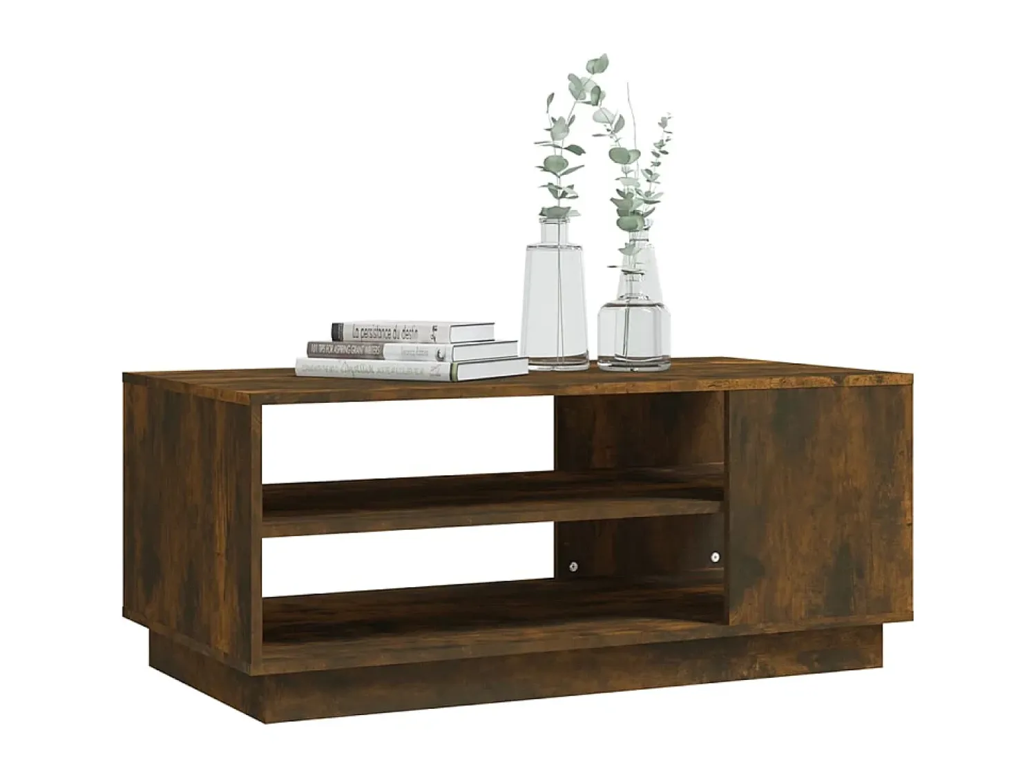 New Mesa de centro 102x55x43 cm aglomerado cor carvalho fumado PT808280 Castanho