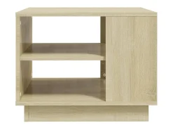 Mesa de centro 55x55x43 cm aglomerado cor carvalho sonoma PT836027^ Mesa De Centro
