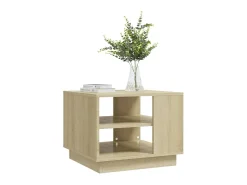 Mesa de centro 55x55x43 cm aglomerado cor carvalho sonoma PT836027^ Mesa De Centro