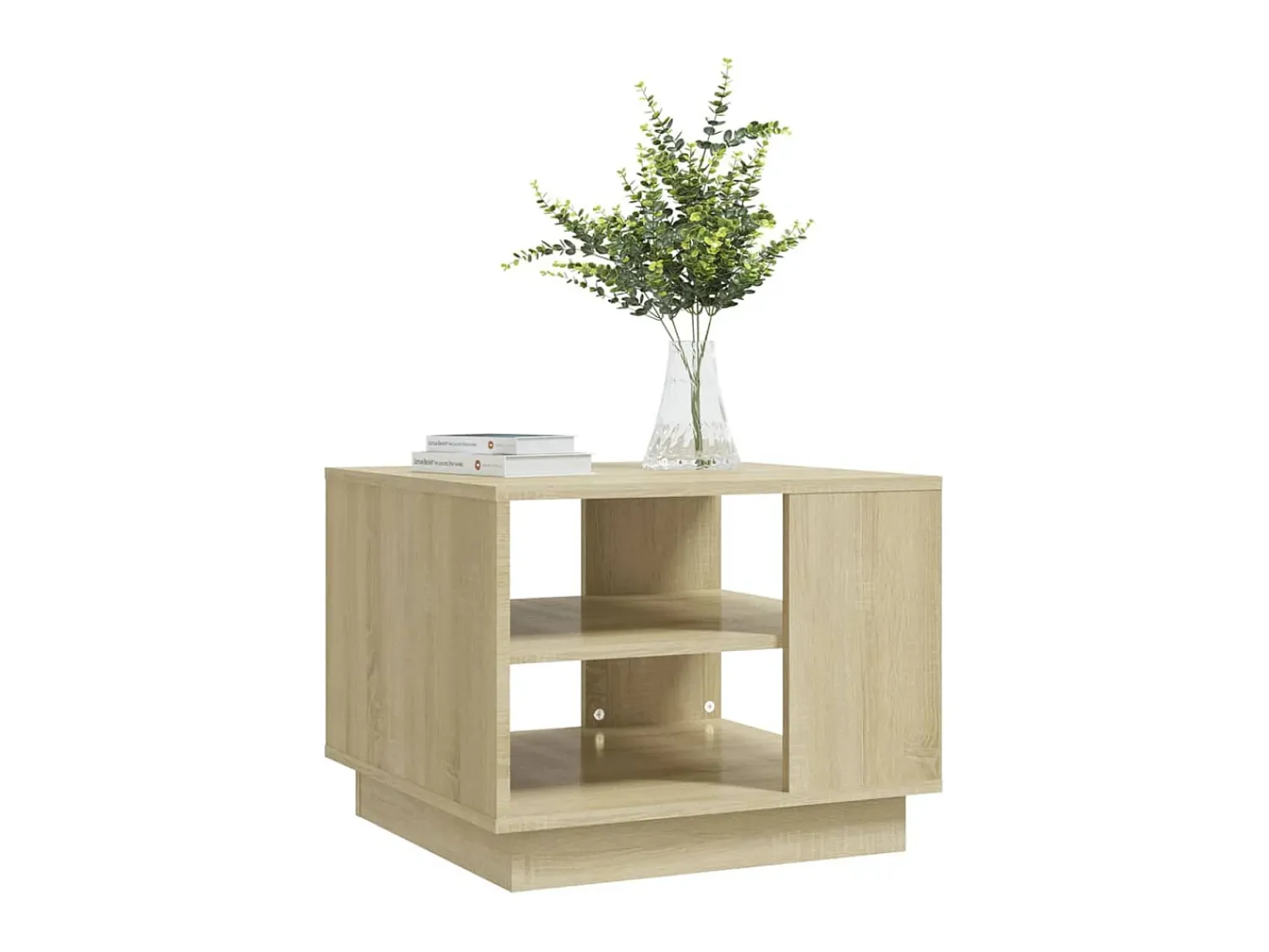 Mesa de centro 55x55x43 cm aglomerado cor carvalho sonoma PT836027^ Mesa De Centro