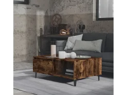 Mesa De Centro| Mesa de centro 90x60x35 cm aglomerado carvalho fumado PT674807 Castanho