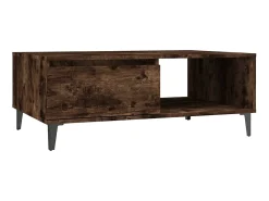 Mesa De Centro| Mesa de centro 90x60x35 cm aglomerado carvalho fumado PT674807 Castanho