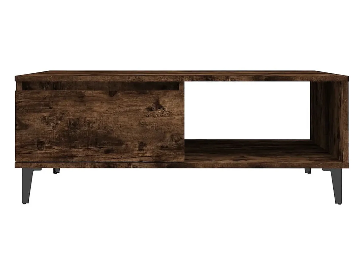 Mesa De Centro| Mesa de centro 90x60x35 cm aglomerado carvalho fumado PT674807 Castanho
