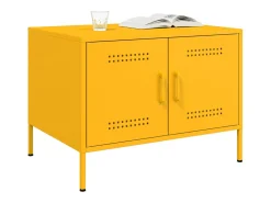 Clearance Mesa de centro 68x50x50,5 cm aço mostarda PT481669 Amarelo