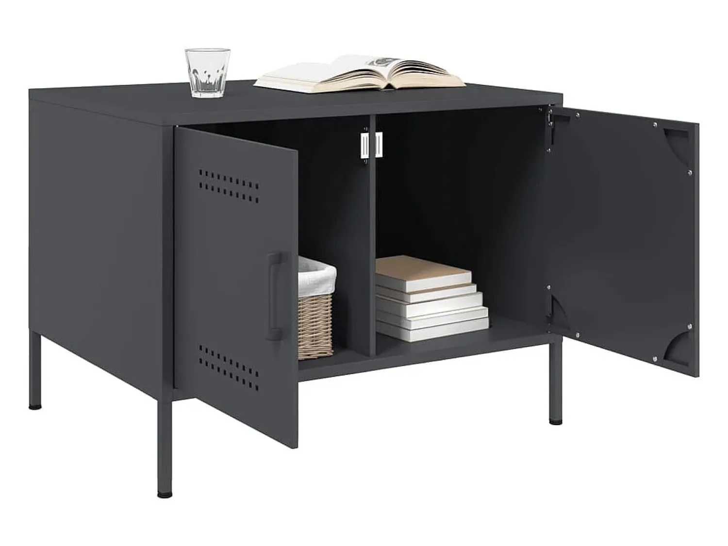 Mesa de centro 68x50x50,5 cm aço antracite PT188294 Cinza antracite