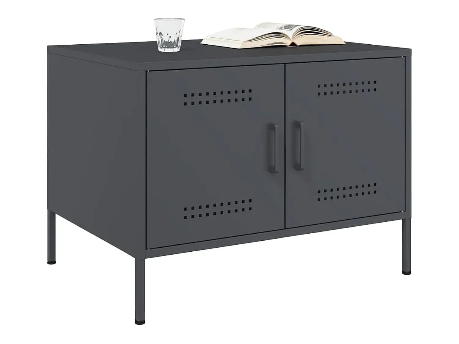 Mesa de centro 68x50x50,5 cm aço antracite PT188294 Cinza antracite