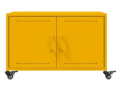 Mesa De Centro|vidaxl Mesa de centro 68x50x43,5 cm aço mostarda Amarelo