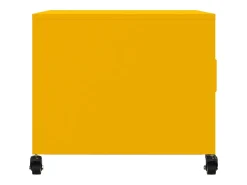 Mesa De Centro|vidaxl Mesa de centro 68x50x43,5 cm aço mostarda Amarelo