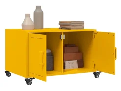 Mesa De Centro|vidaxl Mesa de centro 68x50x43,5 cm aço mostarda Amarelo