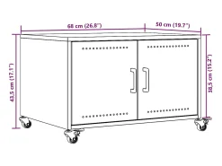 vidaxl Mesa de centro 68x50x43,5 cm aço antracite^ Mesa De Centro