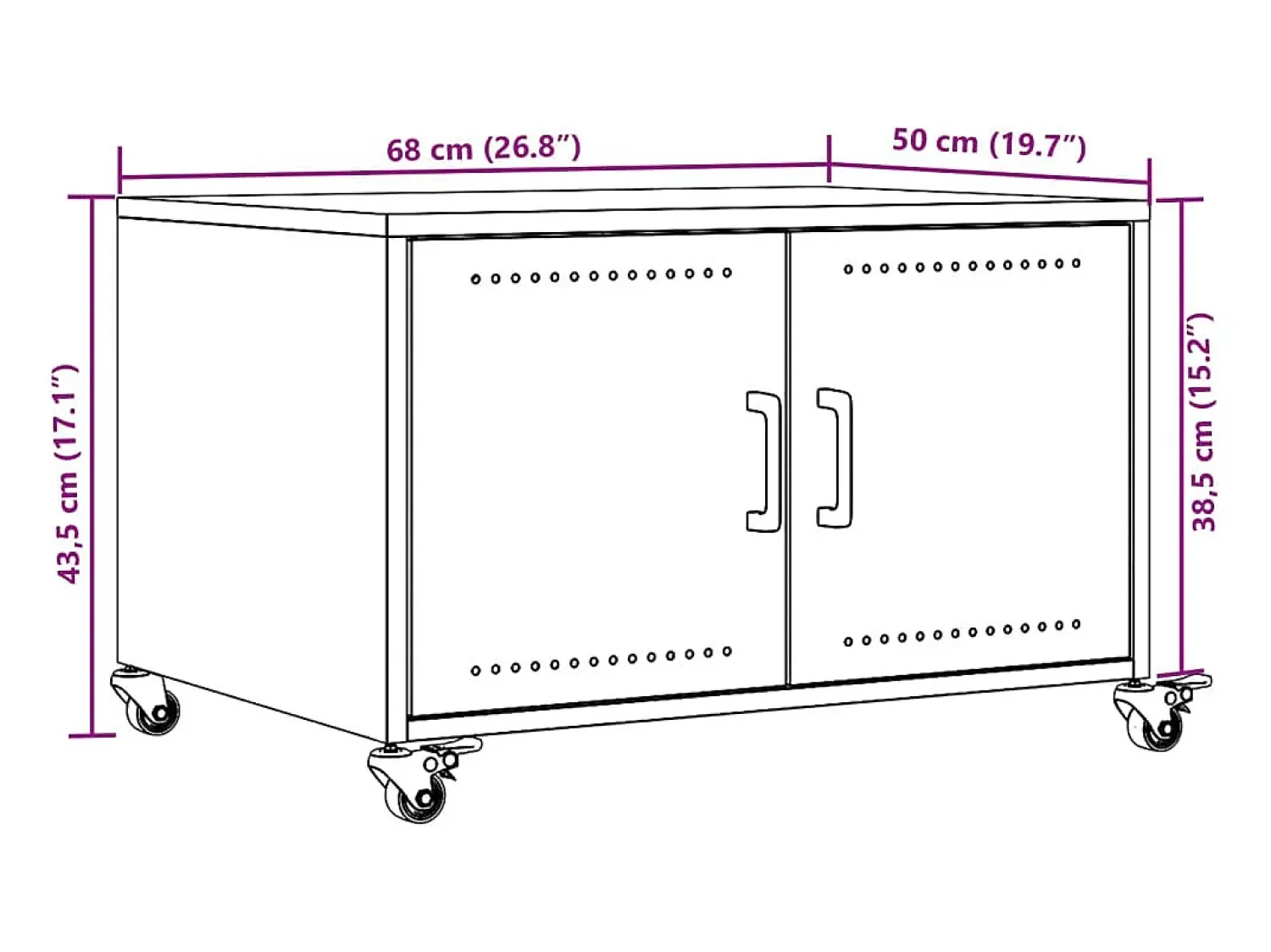 vidaxl Mesa de centro 68x50x43,5 cm aço antracite^ Mesa De Centro