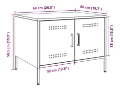 vidaxl Mesa de centro 68x50x50,5 cm aço antracite^ Mesa De Centro
