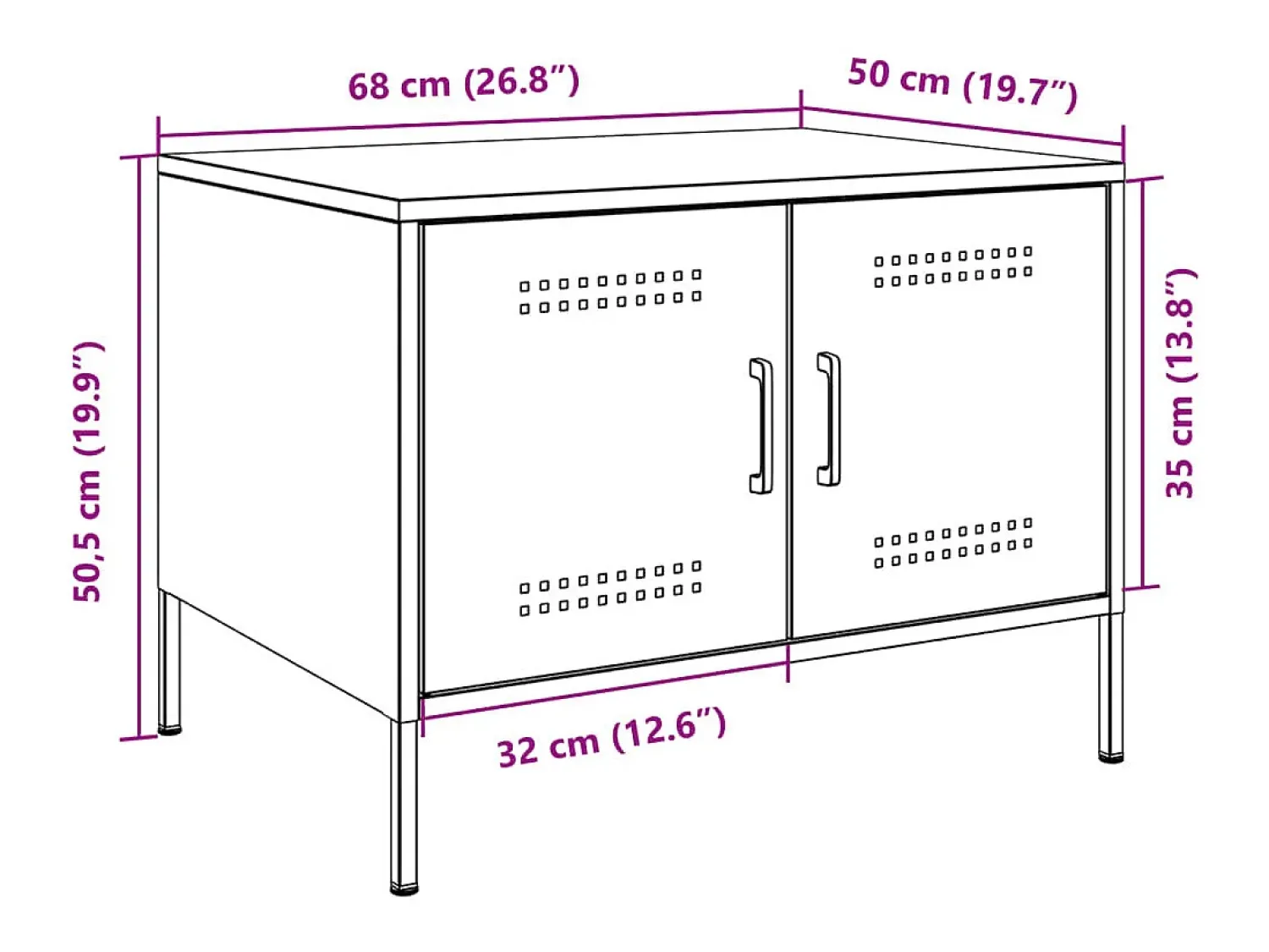 vidaxl Mesa de centro 68x50x50,5 cm aço antracite^ Mesa De Centro
