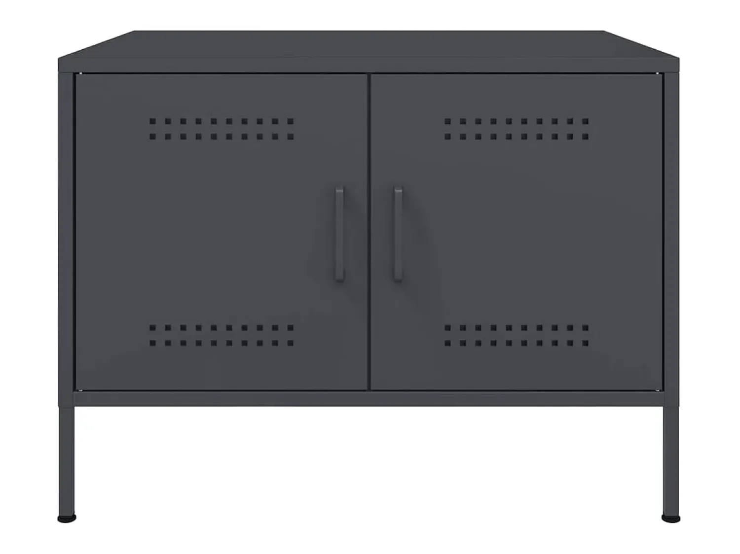 vidaxl Mesa de centro 68x50x50,5 cm aço antracite^ Mesa De Centro
