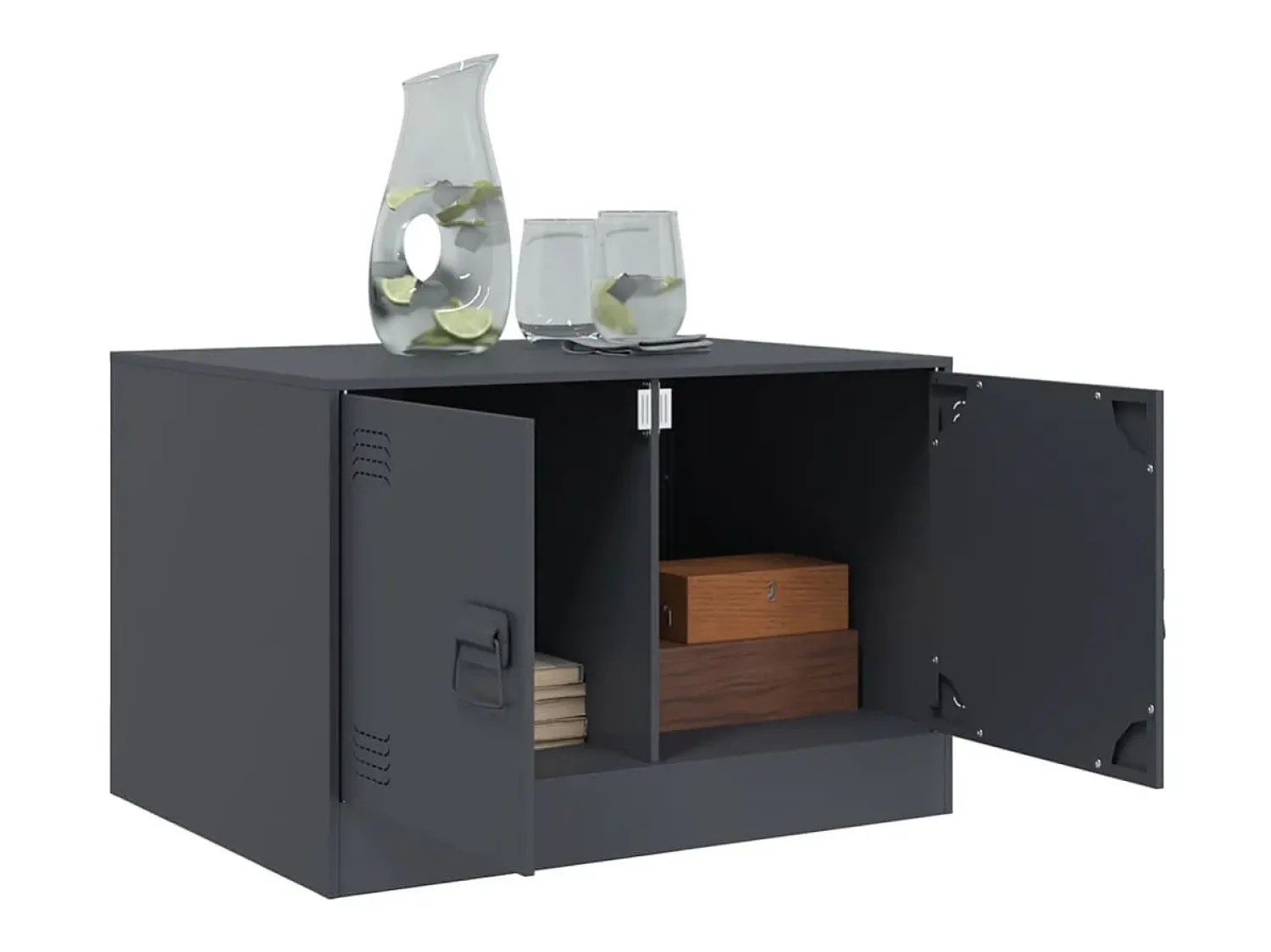 Mesa de centro 67x50x44 cm aço antracite PT998462^ Mesa De Centro