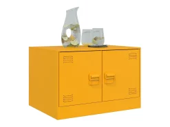 Mesa De Centro*vidaxl Mesa de centro 67x50x44 cm aço mostarda Amarelo