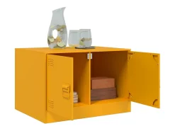 Mesa De Centro* Mesa de centro 67x50x44 cm aço mostarda PT938290 Amarelo