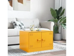 Mesa De Centro* Mesa de centro 67x50x44 cm aço mostarda PT938290 Amarelo