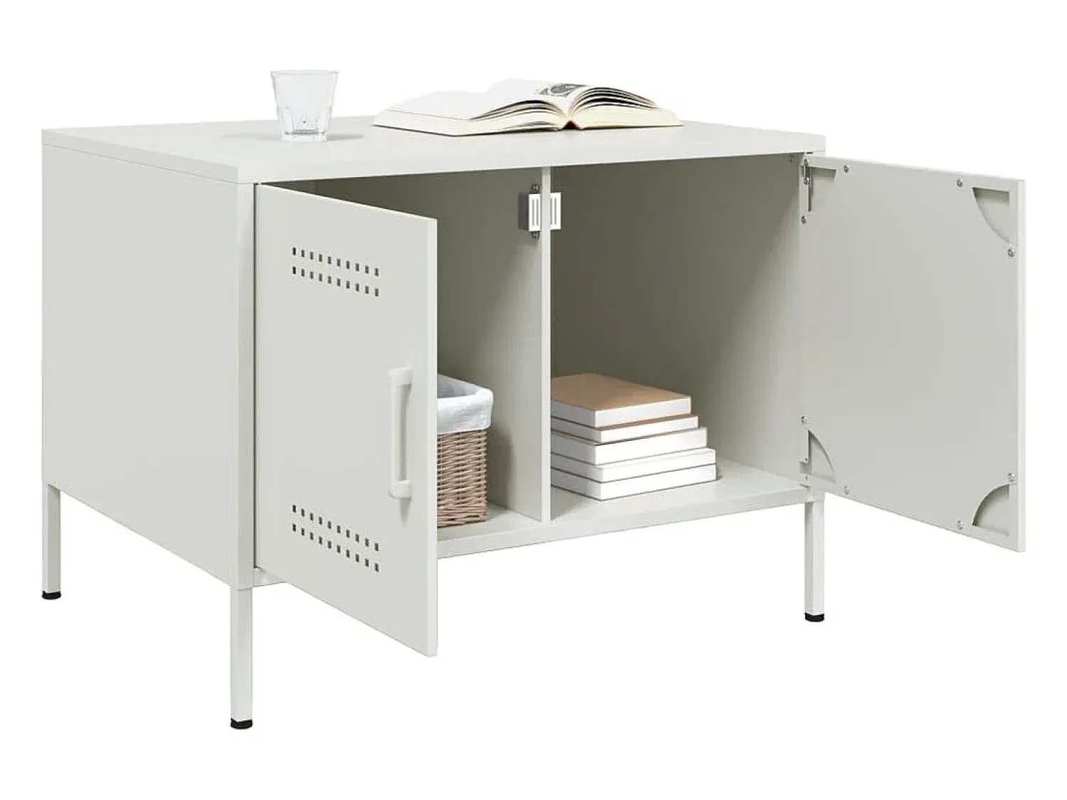 Mesa De Centro| Mesa de centro 68x50x50,5 cm aço PT871245 Branco