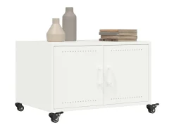 Sale vidaxl Mesa de centro 68x50x43,5 cm aço Branco