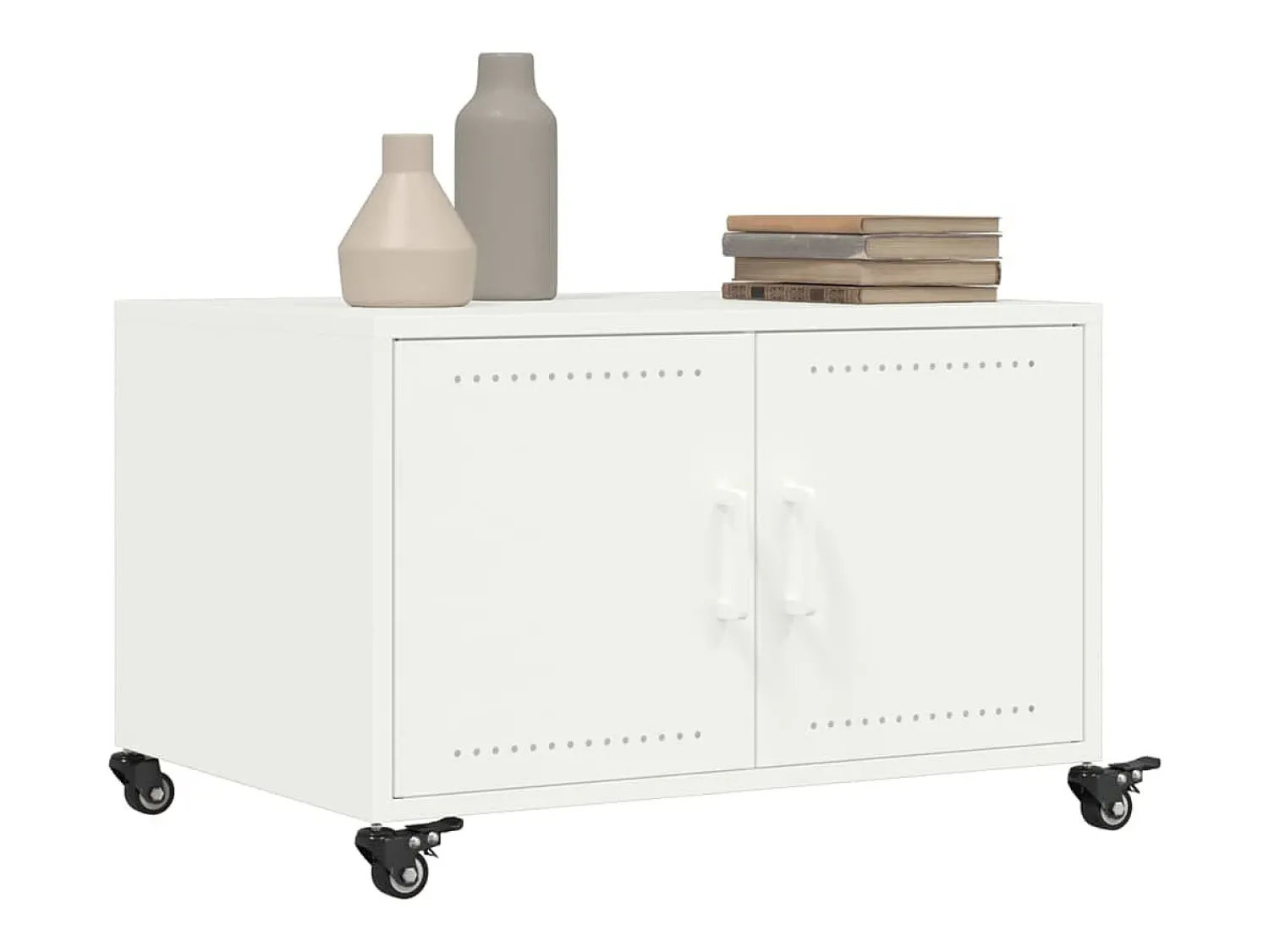 Sale vidaxl Mesa de centro 68x50x43,5 cm aço Branco
