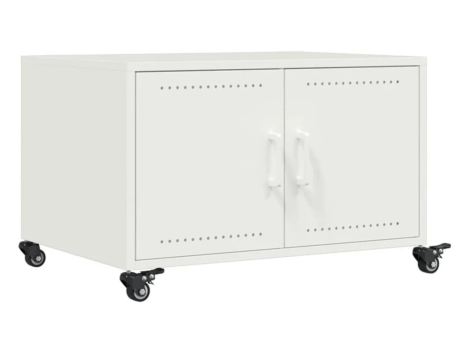 Sale vidaxl Mesa de centro 68x50x43,5 cm aço Branco