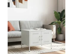 Mesa De Centro|vidaxl Mesa de centro 68x50x50,5 cm aço Branco