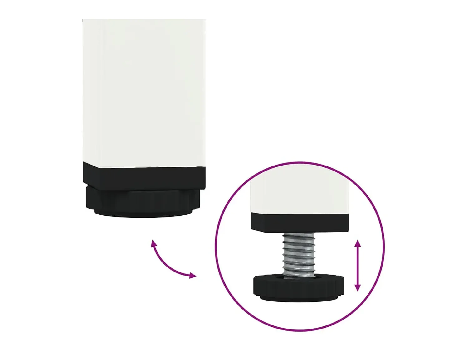 Mesa De Centro|vidaxl Mesa de centro 68x50x50,5 cm aço Branco