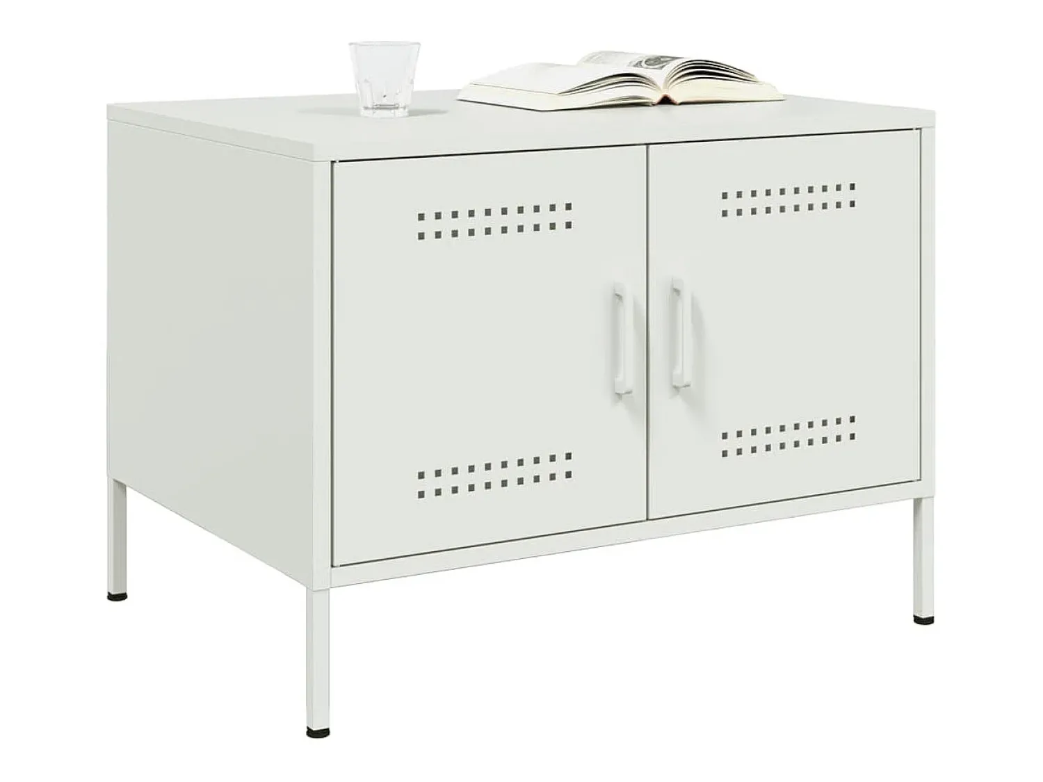 Mesa De Centro|vidaxl Mesa de centro 68x50x50,5 cm aço Branco
