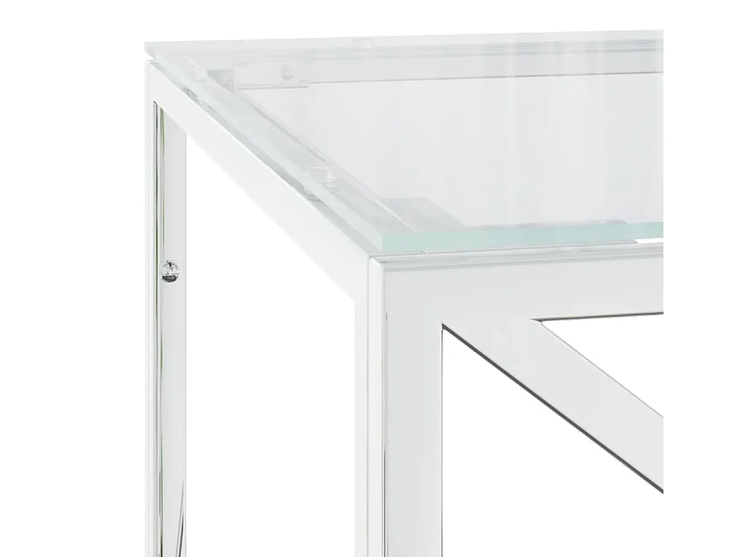 vidaxl Mesa de centro 110x45x45 cm aço inoxidável e vidro^ Mesa De Centro