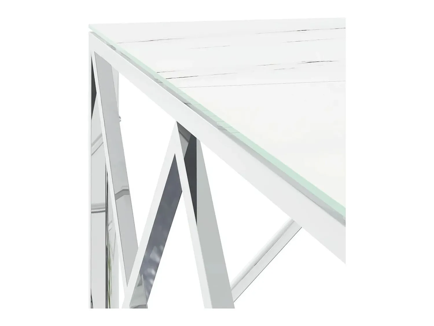 Mesa De Centro|vidaxl Mesa de centro 80x80x40 cm aço inoxidável e vidro Prateado