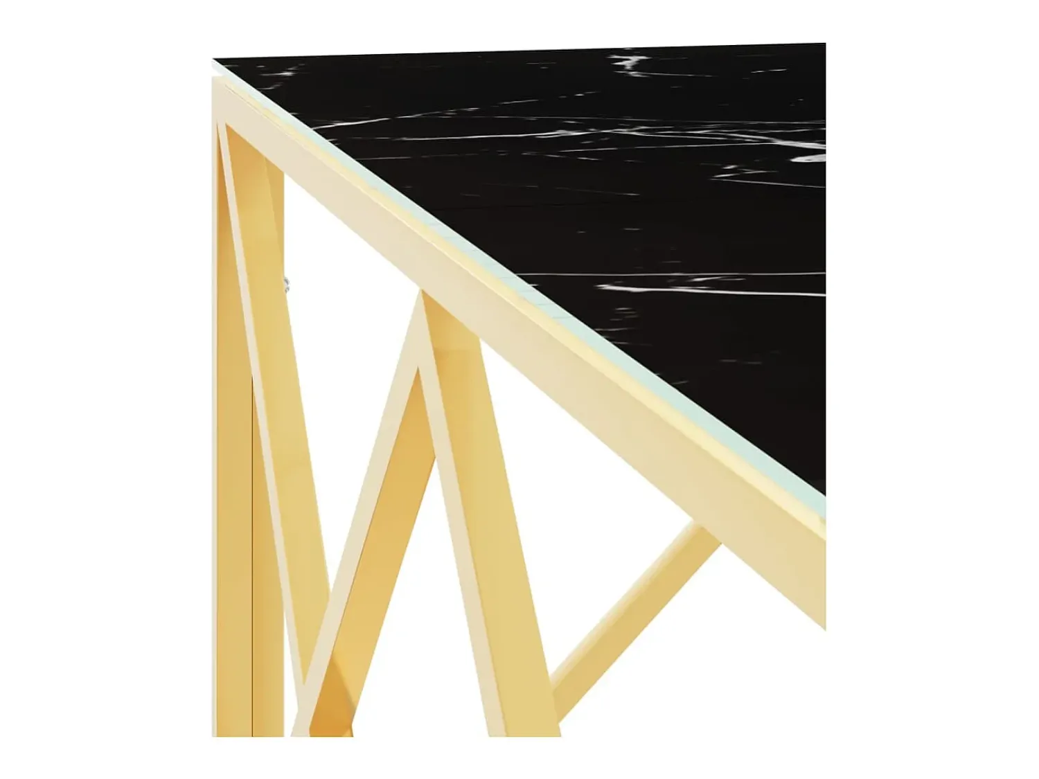 Mesa De Centro|vidaxl Mesa de centro 80x80x40 cm aço inoxidável e vidro Dourado
