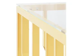 Mesa De Centro* Mesa de centro 80x80x40 cm aço inoxidável e vidro PT537770 Dourado