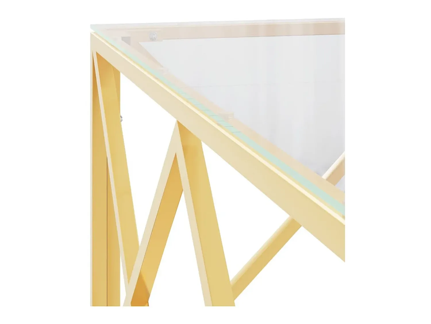 Online Mesa de centro 80x80x40 cm aço inoxidável e vidro PT953814 Dourado