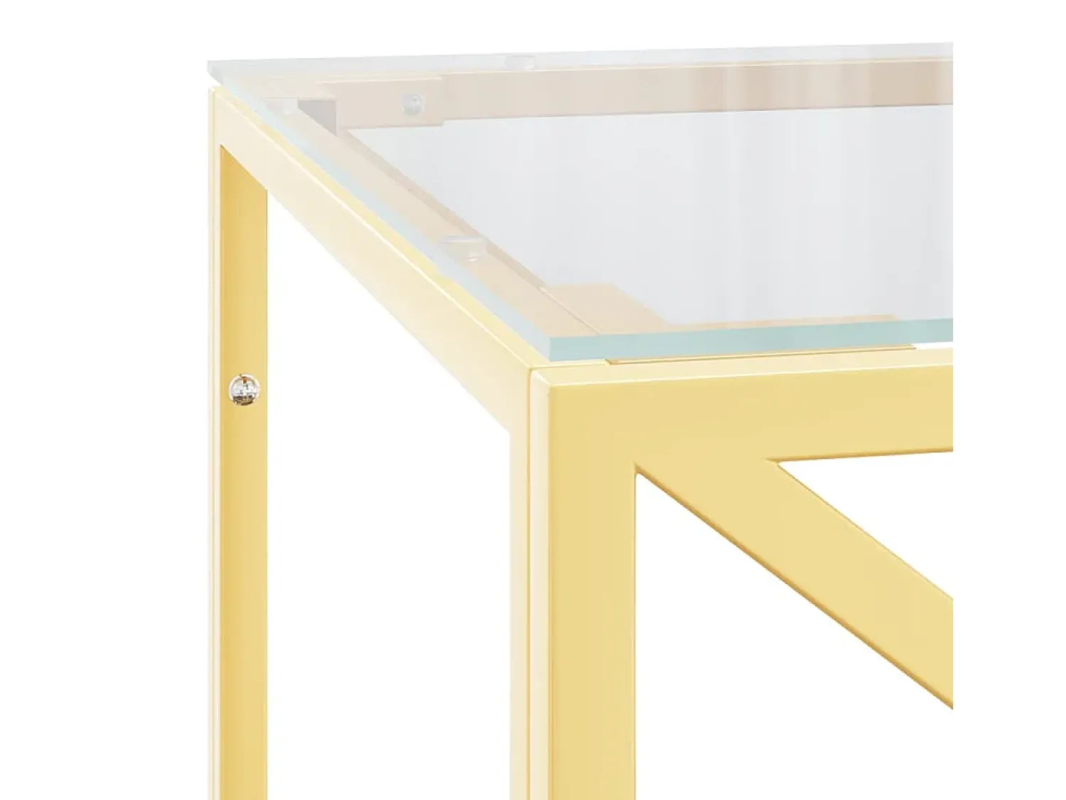 vidaxl Mesa de centro 110x45x45 cm aço inoxidável e vidro^ Mesa De Centro