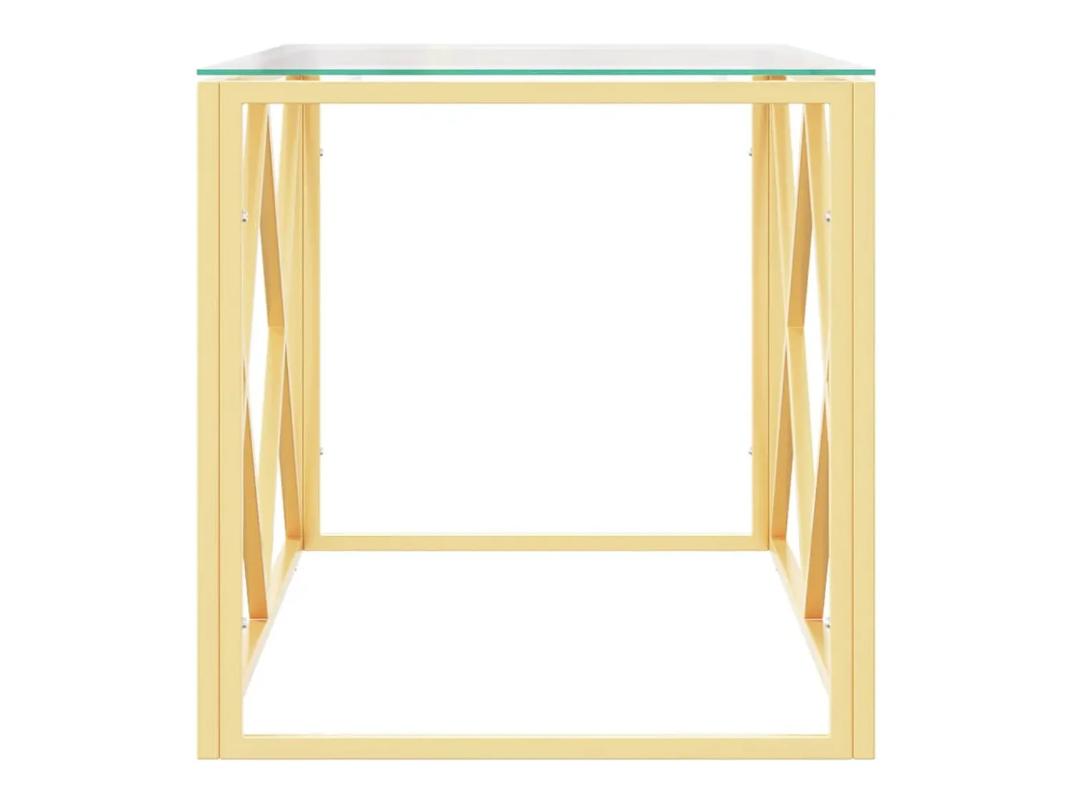 vidaxl Mesa de centro 110x45x45 cm aço inoxidável e vidro^ Mesa De Centro