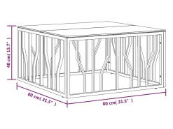 Sale vidaxl Mesa de centro 80x80x40 cm aço inoxidável e vidro Dourado
