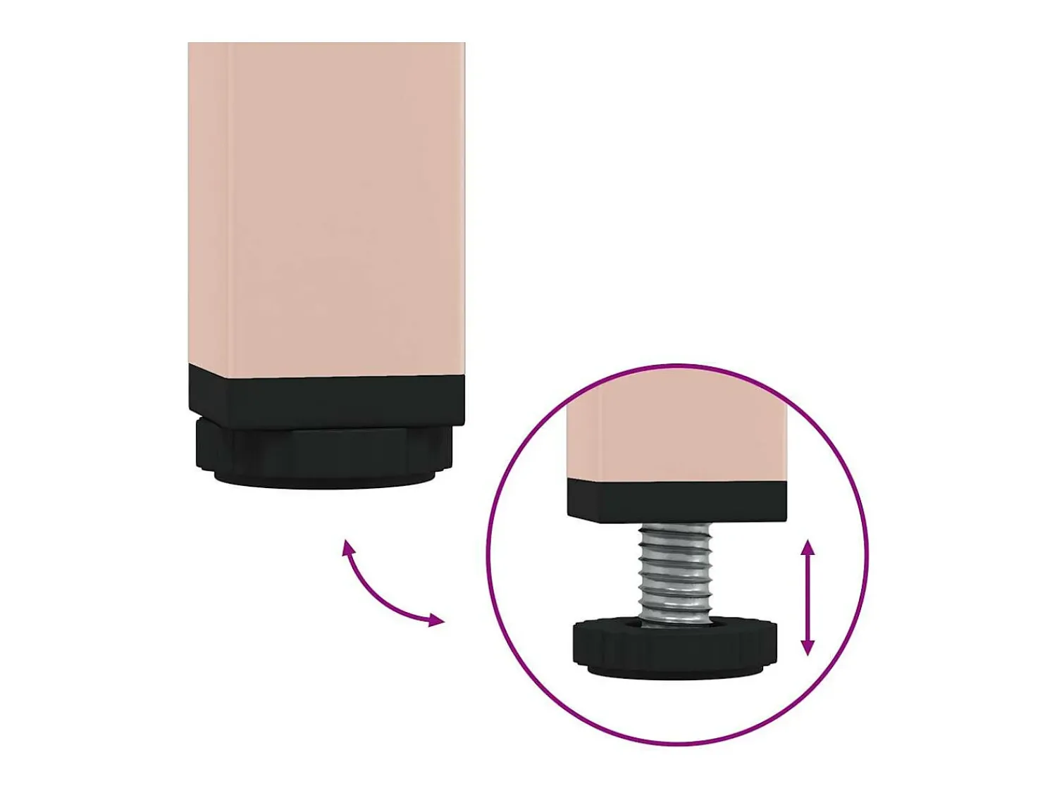 Best vidaxl Mesa de centro 101,5x50x43,5 cm aço laminado a frio Rosa
