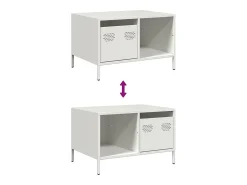 vidaxl Mesa de centro 68,5x50x43,5 cm aço laminado a frio^ Mesa De Centro