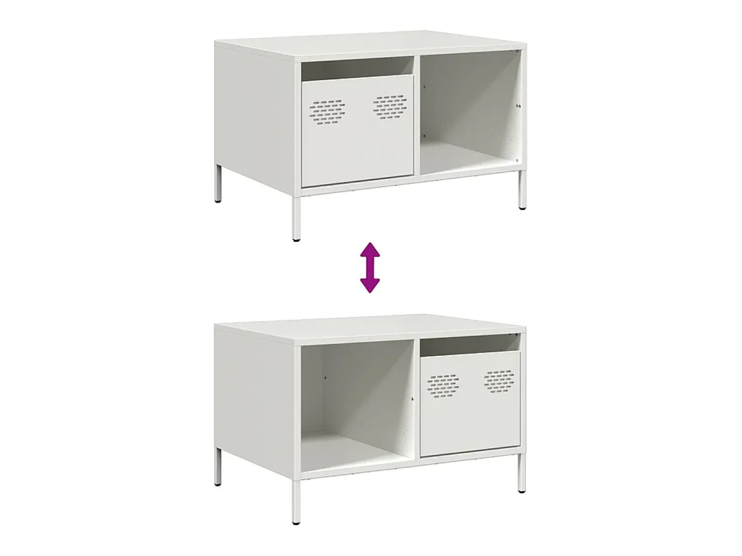 vidaxl Mesa de centro 68,5x50x43,5 cm aço laminado a frio^ Mesa De Centro
