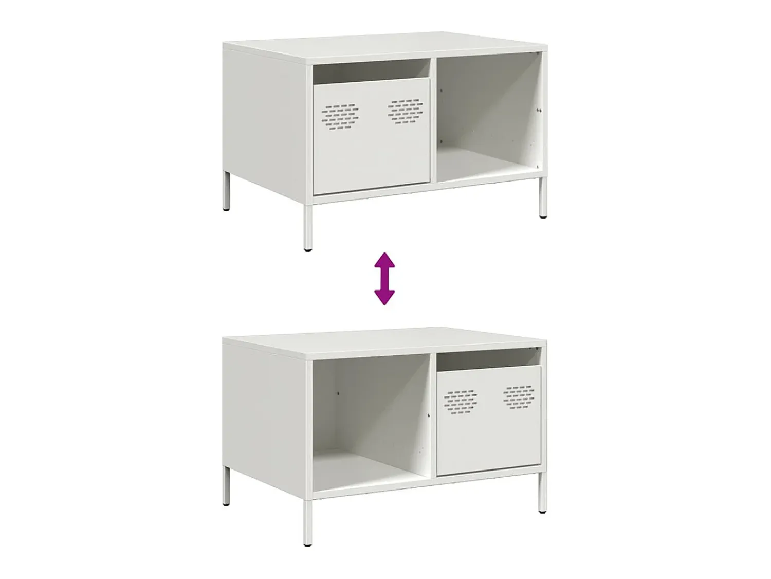 vidaxl Mesa de centro 68,5x50x43,5 cm aço laminado a frio^ Mesa De Centro