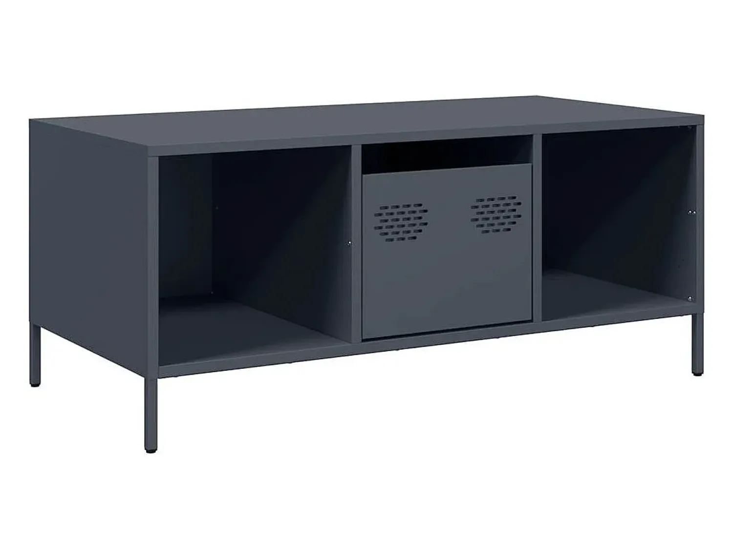 vidaxl Mesa de centro 101,5x50x43,5 cm aço laminado a frio antracite^ Mesa De Centro