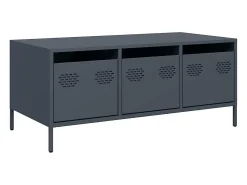 Mesa De Centro|vidaxl Mesa de centro 101,5x50x43,5 cm aço laminado a frio antracite Cinza antracite